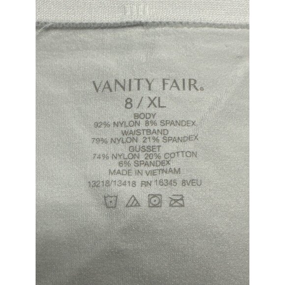 Vanity Fair Women's Size XL 8 Panty Brief No Show No Pinch White New With Tags - Picture 3 of 9